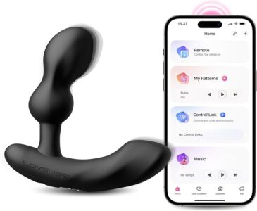 APP-CONTROLLED black PROSTATE MASSAGER