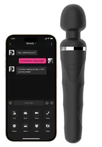 app-controled black wand vibrator