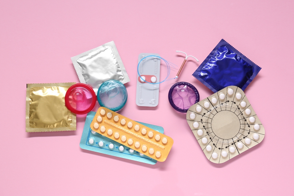 different types of contraceptives like condoms, pills, iuds