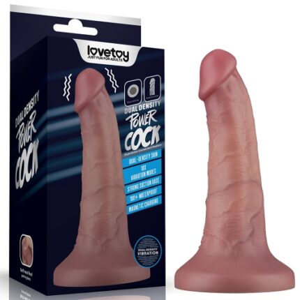 LOVETOY 6" VIBRATING DUAL DENSITY POWER COCK DILDO