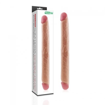 LOVETOY 17" KING SIZE REALISTIC SLIM ULTRA DOUBLE DILDO