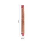 LOVETOY 17" KING SIZE REALISTIC SLIM ULTRA DOUBLE DILDO - Image 2