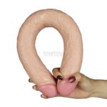 LOVETOY 17" KING SIZE REALISTIC SLIM ULTRA DOUBLE DILDO - Image 4