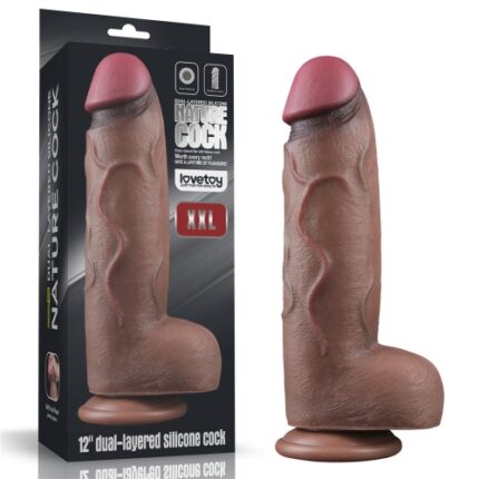 LOVETOY 12" DUAL LAYERED SILICONE COCK XXL