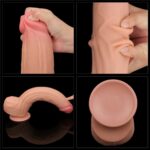 LOVETOY 12" KING SIZED SLIDING SKIN DUAL LAYERE DONG - Image 4