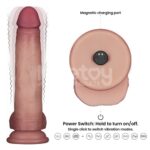 LOVETOY 8.5" VIBRATING SLIDING SKIN PRO II SILICONE DONG - Image 4