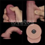 LOVETOY 8.5" VIBRATING SLIDING SKIN PRO II SILICONE DONG - Image 5