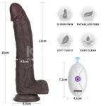 LOVETOY 10" VIBRATING SLIDING SKIN PRO II SILICONE BLK - Image 2