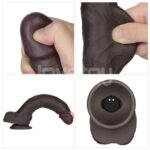 LOVETOY 10" VIBRATING SLIDING SKIN PRO II SILICONE BLK - Image 4