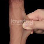 LOVETOY 9" SLIDING SKIN PRO DUAL LAYER SILICONE DONG - Image 5