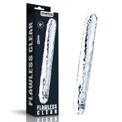 LOVETOY 12" FLAWLESS CLEAR DOUBLE DILDO