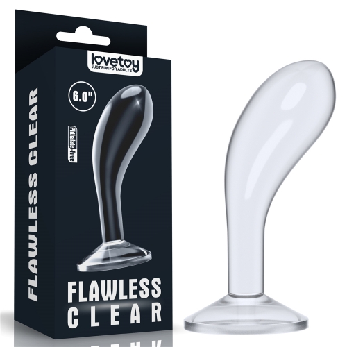 LOVETOY FLAWLESS 6.0" CLEAR PROSTATE PLUG