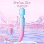 QUEENSTY DOUBLE-HEADED VIBRATOR PINK AND BLUE - Image 3