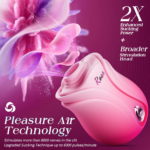 QUEENSTY CLITORAL PULSE SUCKING VIBRAOR PINK APP - Image 2