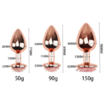 QUEENSTY ROSE GOLD METAL ANAL PLUG - Image 2
