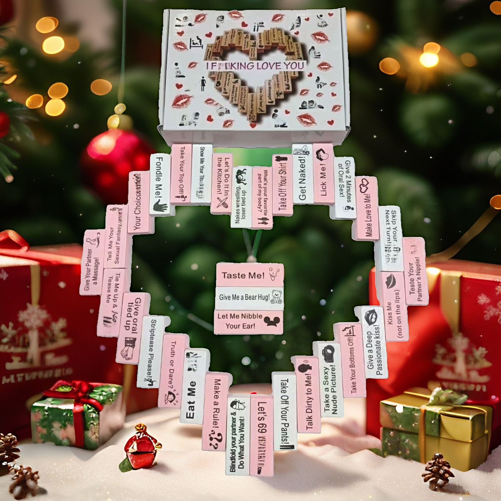 QUEENSTY WHITE & PINK JENGA GAMES