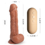 QUEENSTY REMOTE CONTROL REALISTIC DILDO COMPLEXION - Image 2
