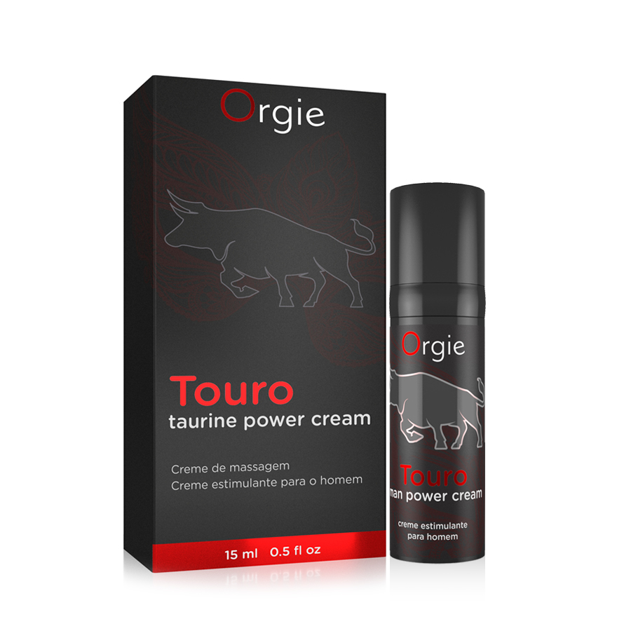 Orgie Touro taurine power cream, a topical stimulating massage cream marketed as a male enhancement product for men in the Philippines.