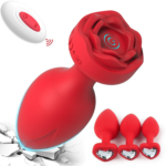 QUEENSTY VIBRATING ANAL PLUG RED - Image 2
