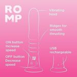 ROMP JIGGLE 9 INCH SILICONE THRUSTING DILDO - Image 3